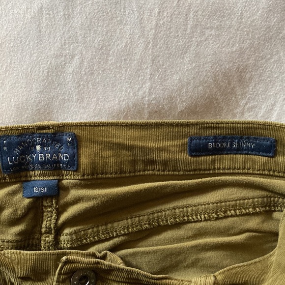 Lucky brand Olive green corduroy pants size 12 - Picture 3 of 8